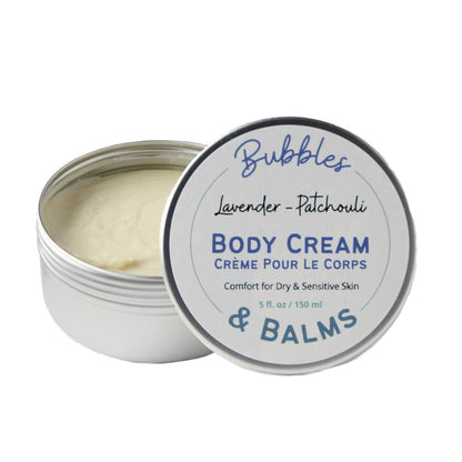 Bubbles &amp; Balms Lavender-Patchouli Body Cream for Dry &amp; Sensitive Skin. 