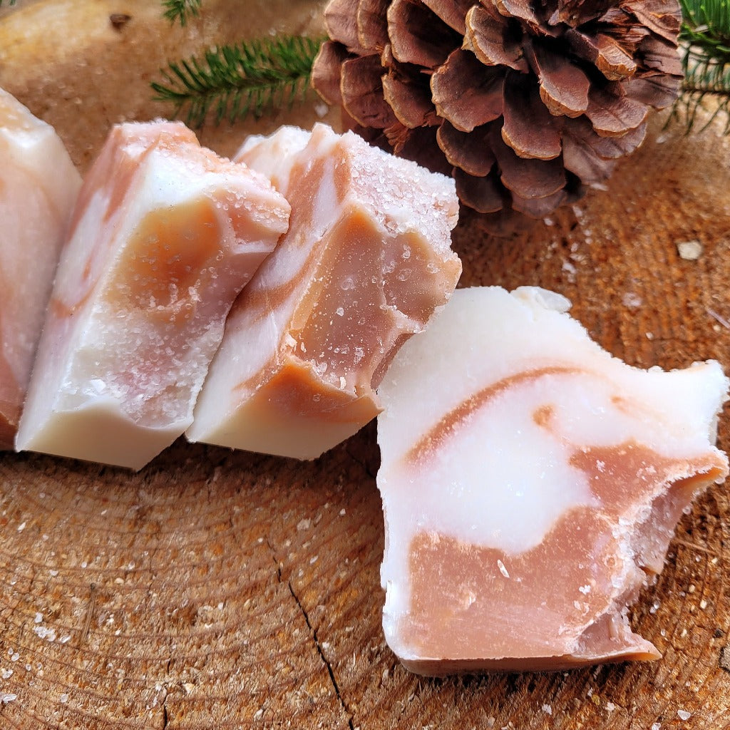 Candy Cane Bar Soaps with Organic Coconut Oil from Bubbles &amp; Balms