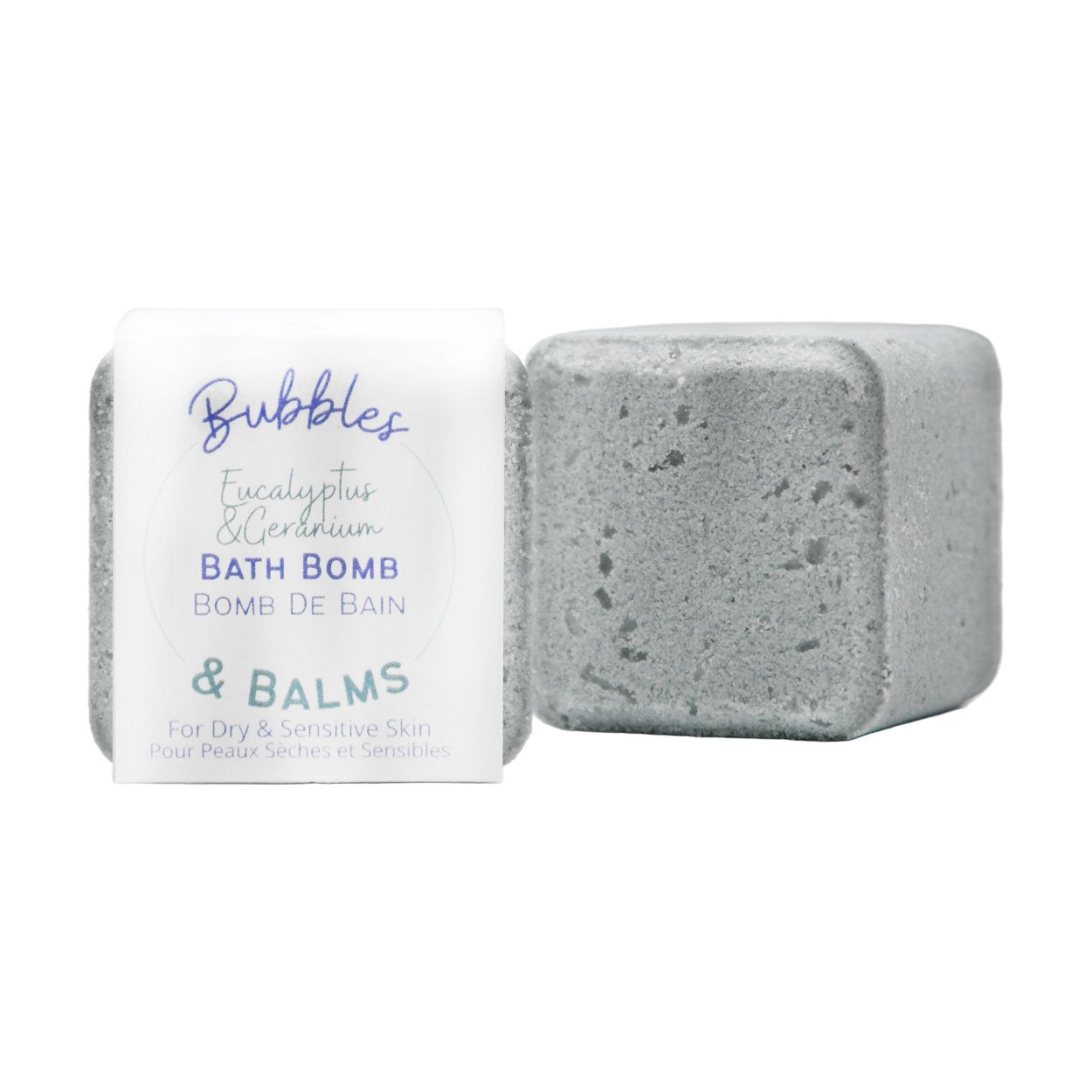 Eucalyptus &amp; Geranium bath bomb from Bubbles &amp; Balms of Hampton, New Brunswick.