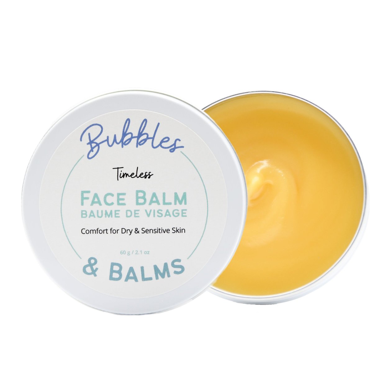 Bubbles &amp; Balms Timeless Face Balm for daily moisturizing and protection of sensitive face skin.