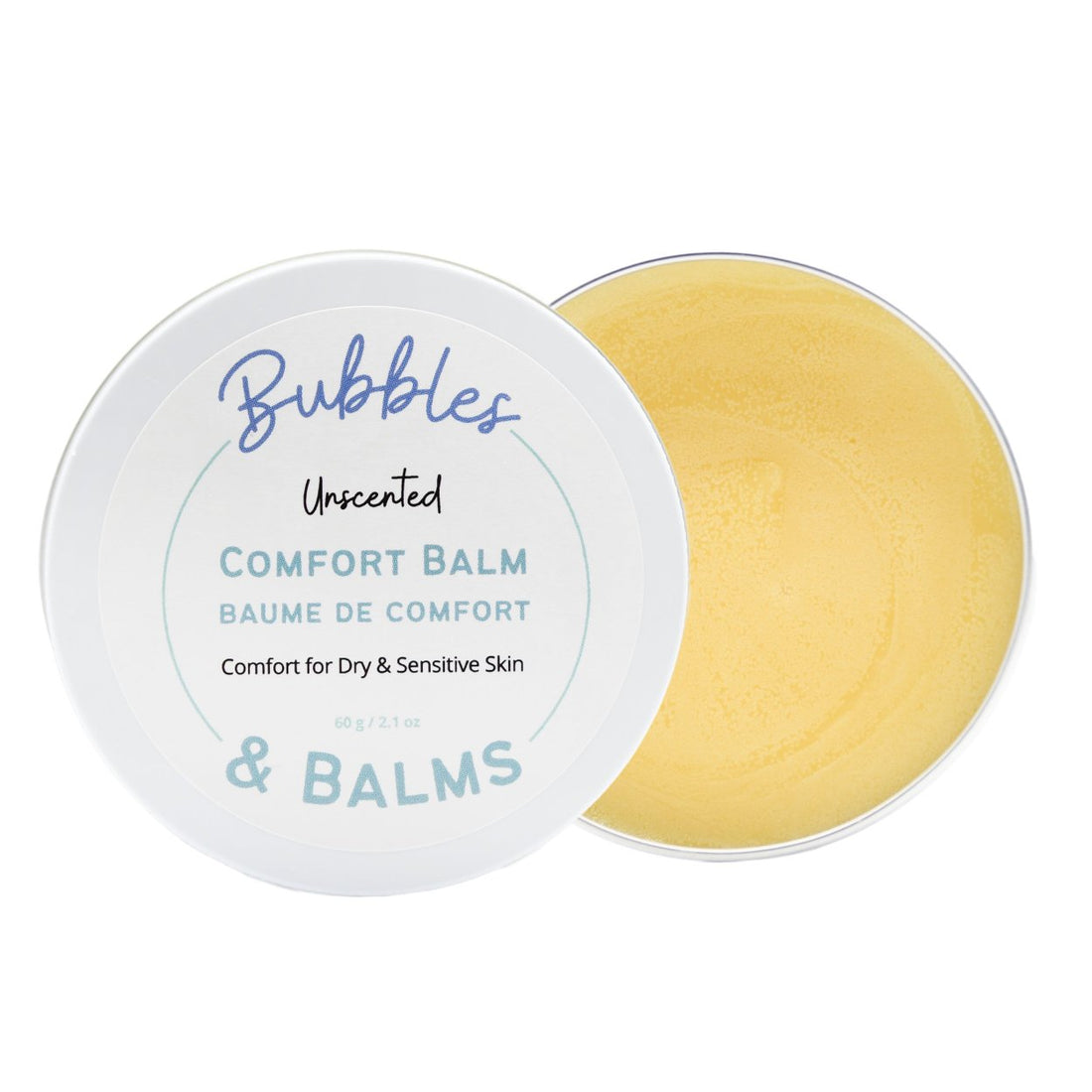 Bubbles &amp; Balms Unscented Comfort Balm for dry &amp; sensitive skin.