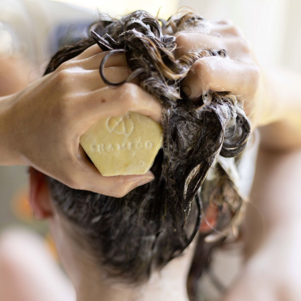 Bubbles &amp; Balms Coconut Orange Shampoo Bar in a Rich Lather For Sensitive Scalps